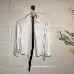 Cat & Jack Boys Dress Button Down Shirt and Reversible Belt | New With Tags